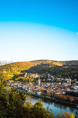 view to old town of Heidelberg, Germany