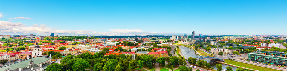 Fototapeta na wymiar Aerial panorama of Vilnius, Lithuania