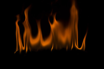 Fire on black background