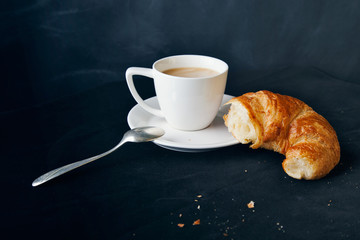 Coffee and croissant