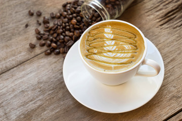 coffee cup and coffee bean