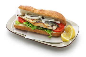 mackerel fish sandwich,balik ekmek,turkish food