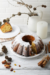 round christmas cake