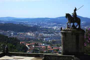 View on Braga from Basilica of Shrine of Good Jesus of the Mountain, Northern Portugal