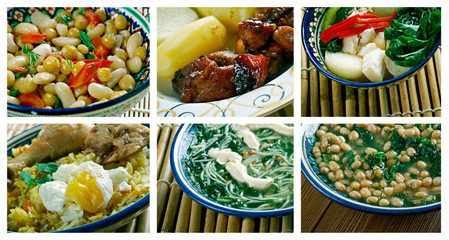 Food set oriental cuisine.