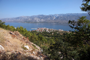 Vinjerac, a small coastal town on the Adriatic Sea in Croatia