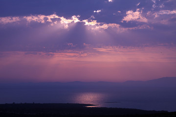 Fototapeta na wymiar Sundown, Adriatic sea
