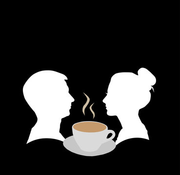 Couple and cup of coffee