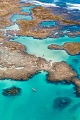 paisagens aéreas dos recifes de corais de Porto de Galinhas, Pernambuco, Brasil