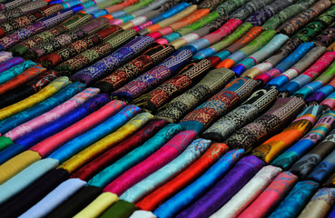 beautiful scarfs in laos