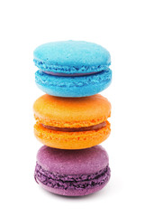 Tasty colorful macaroon - french sweet delicacy