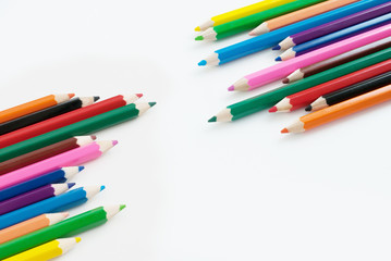 pencil color art with white background
