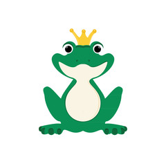 Fototapeta premium Green frog in crown