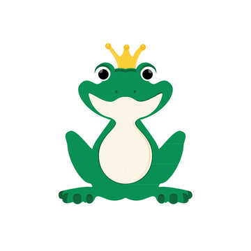 Green frog in crown