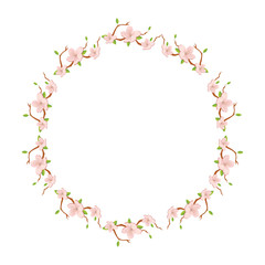 Obraz na płótnie Canvas Flower round wreath