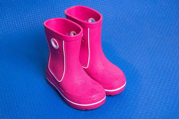 pink rain boots
