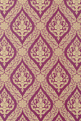 The art on a wall in temple of Thailand