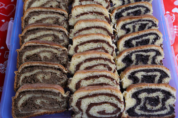 Poppy seed and walnut rolls