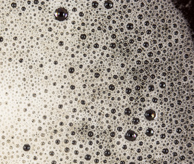 coffee foam. close-up