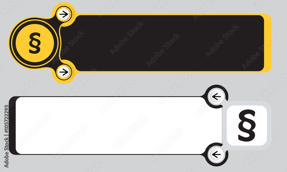 Aufkleber two abstract frames for your text and paragraph