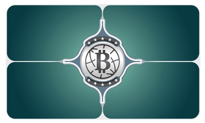 Vector frames for your text and bit coin symbol