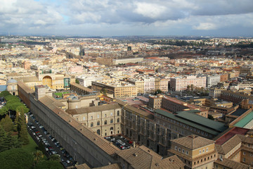 View form the cupola of Vatican Saint Peter's Cathedral 