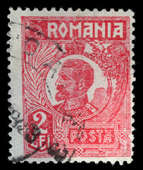Stamp printed in Romania shows Ferdinand I of Romania, circa 1923