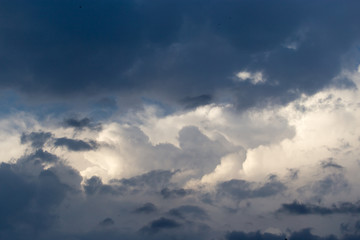 Fototapeta na wymiar storm clouds in the sky as the background