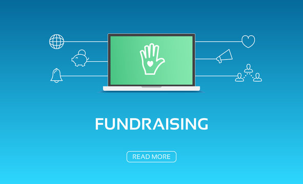 Fundraising Laptop & Icons