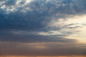 beautiful clouds dawn sun as background
