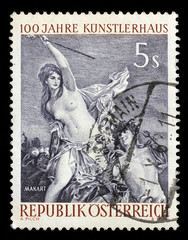 Stamp printed in GDR shows The 20th Anniversary of DDR's Olympic Committee, Discobolus, A Fiery Spirit in a Muscular Body, circa 1971