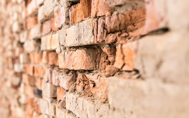 Fototapeta premium Old brick wall as background