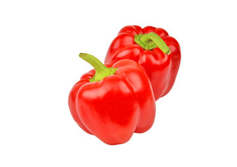 Red pepper on white
