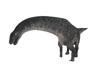 Obraz premium 3d render of a Dinosaur inside a white stage