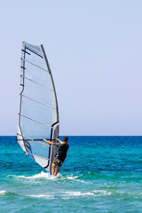 Windsurfer in the sea