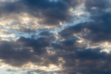 Naklejka na ściany i meble beautiful sky with clouds at dawn