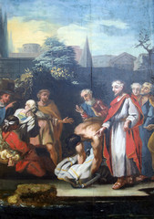 Miracles attributed to Jesus, Jesus healed the lame man, Church of the Immaculate Conception of the Virgin Mary in Lepoglava, Croatia