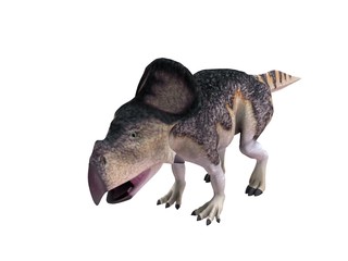 Fototapeta premium 3d render of a Dinosaur inside a white stage