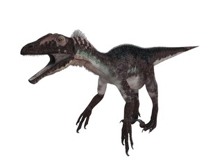 3d render of a Dinosaur inside a white stage