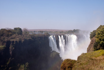 victoria falls, seen from zimbabwe