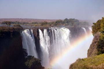 victoria falls, seen from zimbabwe