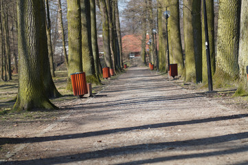 Spacer po parku w słoneczny dzień, Zwierzyniec Roztocze, © klumb