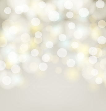 Abstract silver bokeh simple background with blurred light