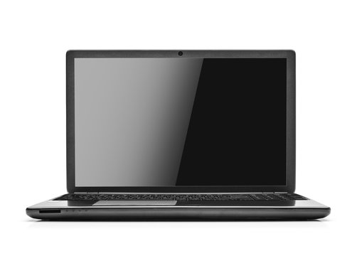 Laptop isolated on white.