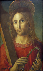 Christ with a cross and crown of thorns