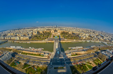 View from the top of Eiffel Tower, Paris