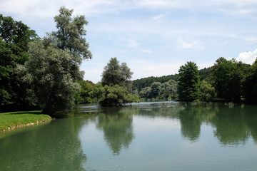 Fototapeta na wymiar Krka river, Otocec, Slovenia 
