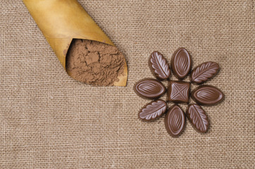 candy shekoladny with cocoa