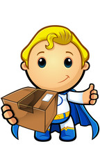 Blue And White Super Boy