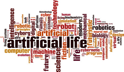 Artificial life word cloud concept. Vector illustration © laufer